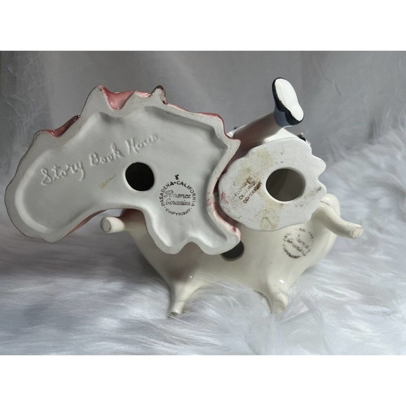 FLORENCE CERAMICS, “Story Book Hour” 1950 With Boy & Girl, Excellent Condition - Picture 12 of 14